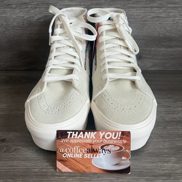 Vans Sk8-Hi Tapered Paisley Bloom Turtledove Platform Women's NWB - Picture 2 of 8